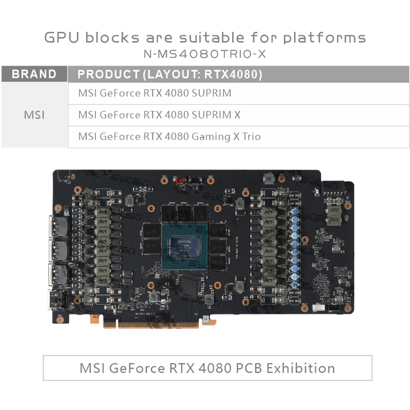 Bloque GPU Bykski para MSI RTX - Rtx 4080 Water Cooling Block reseña y precio