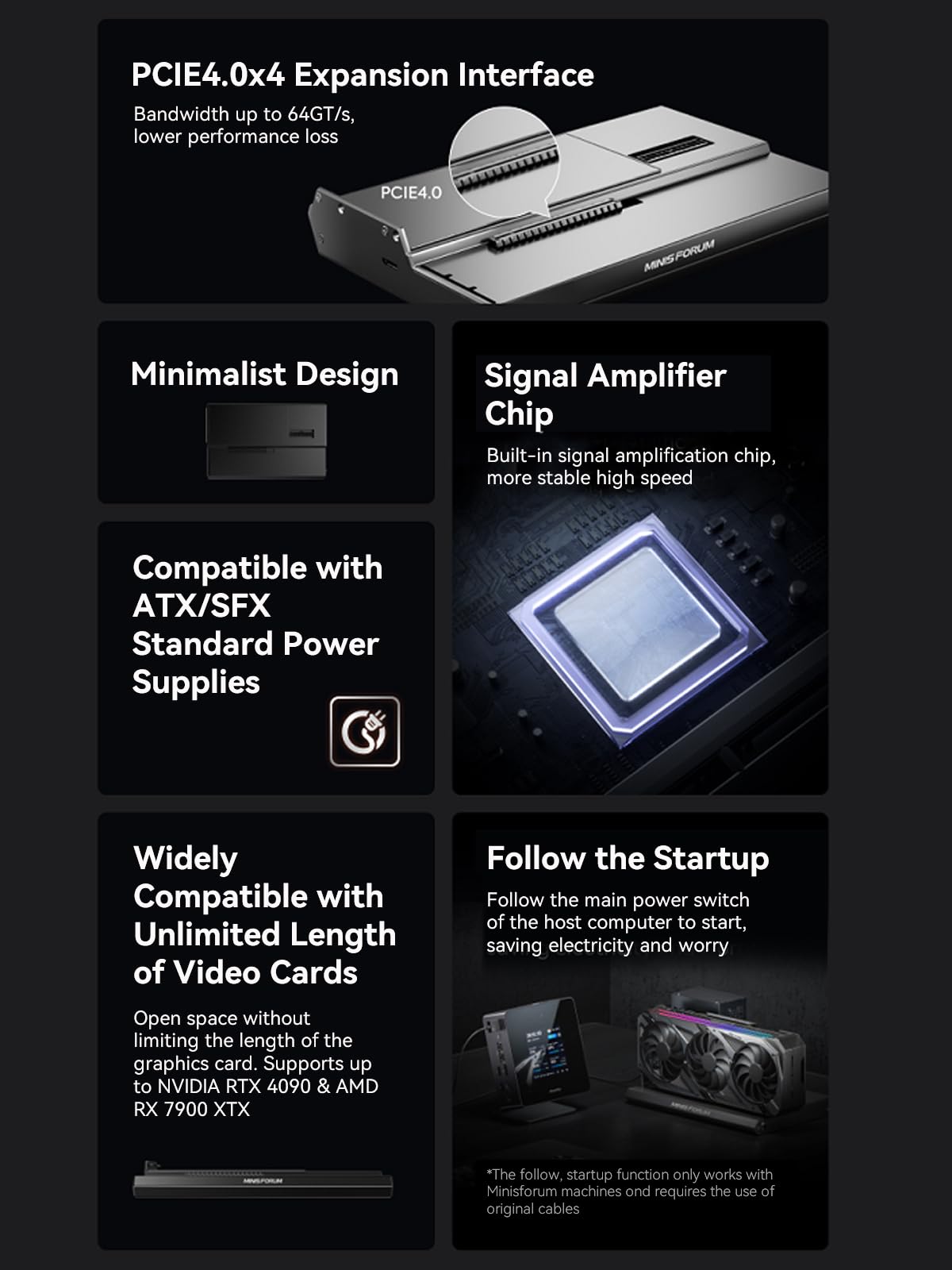 MINISFORUM DEG1 Estación de ac - Oculink Gpu Dock Station reseña y precio