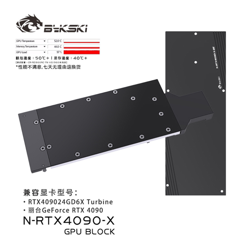 Bykski GPU bloque de agua uso  - Rtx 4090 Water Block Full Cover reseña y precio